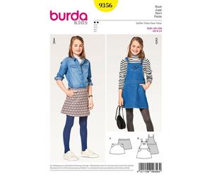 BURDA 9356 Gonne Per Bambini Modello Da Cucire Età 6 - 13 Anni Abilità: FACILE
