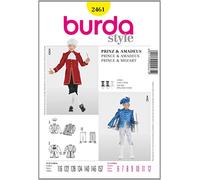 Burda B2461 - Cartamodello per Realizzare Vestito da Principe e da Amadeus per Bambino, Taglie Varie, 19 x 13 cm