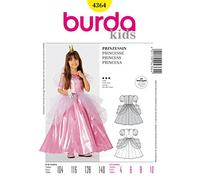Burda B4364 - Cartamodello per Costume da Principessa, 19x13 cm