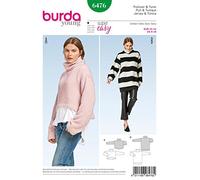 Burda B6476 Cartamodello 6476 Pull & Tunique Carta, Bianco, 19 x 14 x 0,5 cm