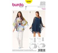 Burda b6589 - Cartamodello per Abito e Alto Carta Bianco 19 x 13 x 1 cm