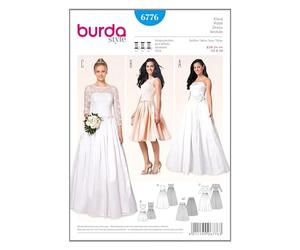 Burda B6776 dello Schema di Cucitura per Abito da Sposa, Adulti, Multicolore, Taglio da 34-44