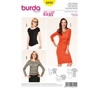 Burda B6910 - Cartamodello per Maglietta e Vestito, 19 x 13 cm (Lingua Inglese)