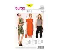 Burda B6914 - Cartamodello per Abito e Tunica da Donna, 19 x 13 cm (Lingua Inglese)
