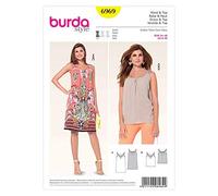 Burda B6969 - Cartamodello per vestito e tunica da donna, 19 x 13 cm (lingua inglese), 34-44 EU
