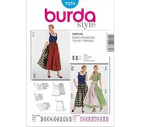 Burda B7870 - Cartamodello per Abito Folklore, Dimensioni: 19 x 13 cm (Lingua Inglese)