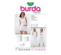 Burda Style - Cartamodello per pantalone B7966 - 19 x 13 cm - Lingua inglese