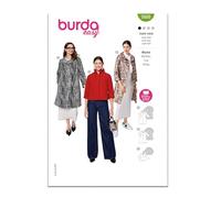 Burda Cartamodello Burda Style 5688 - Cartamodello per cappotti e giacche da donna, taglie 34-44, X05688