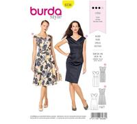 Burda - Cartamodello da cucito 6236, per cucire il proprio vestito, da donna, taglia 34-44, livello 3 per avanzati