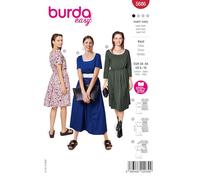 Burda Easy 5686 - Cartamodello per abiti estivi da donna, con vita accentuata, taglia 34-44