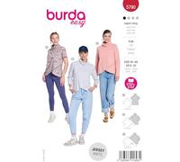 Burda Easy - Cartamodello da donna, con 3 maniche, taglia 34-48