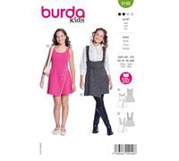 Burda Kids #9198 - Cartamodello da bambina, taglia 140-176