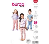 Burda Kids #9205 - Cartamodello da bambina, con tasche, volant e maniche ad ali, taglia 86-122