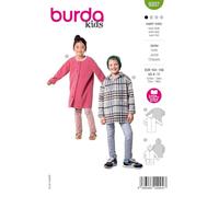 Burda Kids #9207 - Cartamodello per bambini, con bottoni, taglia 104-146