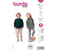 Burda kids #9208 - Cartamodello per bambini con elastico in vita, taglia 104-146