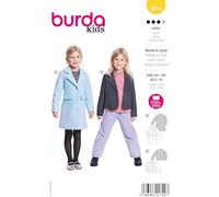 Burda kids - Cartamodello da ragazza, giacca e cappotto con colletto blazer, taglie 110-140