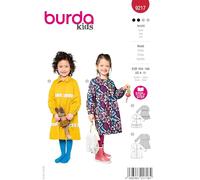 Burda Kids, vestito da bambina con bottoni, misura 104-146