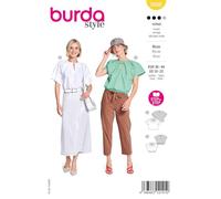 Burda Style #5666 - Cartamodello in carta, da donna, a maniche corte, taglia 36-48, livello di cucito: medio
