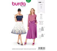 Burda Style #6341 - Cartamodello da donna, gonna a pieghe, taglia 34-44