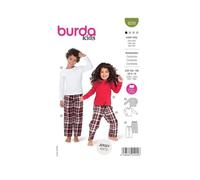 Burda Style 9250 - Cartamodello per bambini a maniche lunghe e pantaloni da cucire [bambini, taglia 104 - 140] Level 1 per principianti