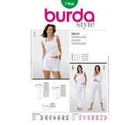 Burda Style - Cartamodello per pantalone B7966 - 19 x 13 cm - Lingua inglese