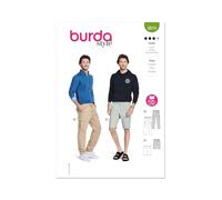 Burda 5814 Pantaloni Pantaloncini Uomo Cucito Motivo Taglie 46 - 56 Abilità: