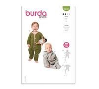 BURDA X09235BURDA - Cartamodello per tuta da neonato, codice B9235, taglie 1M-3 (56-98)
