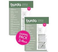burdastyle Confezione doppia per fotocopiatrice, 2 x 4 fogli, per interruzioni di cartamodelli, trasparente