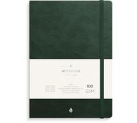Burde Notizbuch Deluxe A5 dunkelgrün: Liniert, Gummiband-Verschluß.