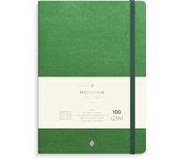 Burde Notizbuch Deluxe A5 grün: Liniert, Gummiband-Verschluß.