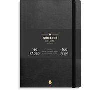 Burde Notizbuch Deluxe A5 schwarz: Liniert, Gummiband-Verschluß.