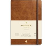 Burde Notizbuch Deluxe A6 braun: Liniert, Gummiband-Verschluß.