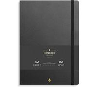 Burde Notizbuch Deluxe B5 schwarz: Liniert, Gummiband-Verschluß.