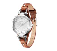 BUREI Orologio da Polso Analogico da Donna, Classico, al Quarzo, Forma Ovale, con Data (argenteo)