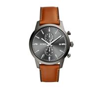 BUREI Orologio da uomo in pelle, cronografo, al quarzo, classico, alla moda, orologio da polso Relojes para Hombres, regalo per uomo (marrone nero), Marrone e grigio., Alla moda, classico