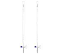 Buretta in Borosilicato Classe A 25mL con Rubinetto in Vetro - Grado Laboratorio, Confezione da 2 Graduata di Precisione per Laboratori, Homebrewing e Ricerca