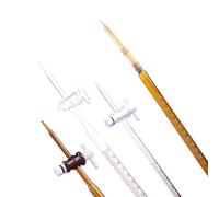Buretta in vetro, Buretta in vetro micro borosilicato Precisione PTFE 10ml-100ml(50ml Transparent PTFE)