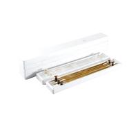 Buretta in Vetro Classe A con Rubinetto PTFE - Trasparente o Ambrata, 10ml a 100ml, Resistente ad Acidi e Alcali per Titolazione Lab(White alkaline burette-10ml)