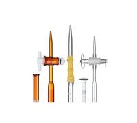 Buretta in vetro, Micro buretta in vetro borosilicato 10-50 ml PTFE/vetro(Brown basic 25ml)