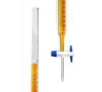 Buretta in vetro Schellbach da 100ml - Classe A Precisione, Rubinetto PTFE per Laboratori