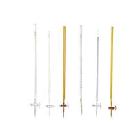 Burette in vetro, Buretta in vetro borosilicato di con rubinetto in PTFE da 10-100 ml multicolore(Transparent basic 10ml)