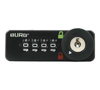 Burg Lucchetto a combinazione per mobili sPinLock510 DIN a sinistra, ideale come serratura a mandrino e serratura per armadio, senza chiavistello, nero