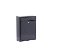 Burg-Wachter MB05A - Cassetta delle lettere compatta, montaggio a parete, in acciaio zincato, 26 x 33 x 9 cm, colore: antracite