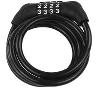 Burg Wächter Lucchetto con cavo a spirale 2620 1230 C 120 - Lucchetto a codice 120 cm Ø 8 mm Nero