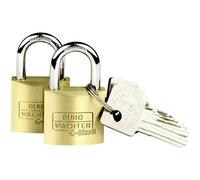 Burg Wächter 2er Set Duo 222 30 SB Lucchetto Stesse chiavi Ottone Serratura a