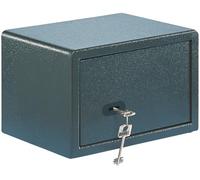 BURG-WÄCHTER Cassaforte per mobili con chiave, con ripiano, per fissaggio a parete e pavimento, 6,7 l, 7 kg, Pure-Safe PS 110 K, antracite