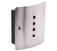 BURG-WÄCHTER Cassetta portachiavi con 10 ganci e chiusura magnetica, Armadietto per chiavi Quad 6204/10 Ni, Acciaio inox/lamiera d’acciaio, Argento/nero