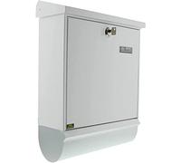 BURG-WÄCHTER Cassetta postale singola, Acciaio zincato, Cassetta postale fessura larga DIN C4, 2 chiavi incl., Comfort set 91300 W, Bianco (tipo RAL 9016)