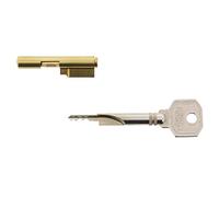 Burg-Wächter chiave per serratura per inserire le serrature, sicurezza per la porta delle camere, diametro del cilindro: 7 mm, con 2 chiavi, E 7/2 SB, 04281, 1 pezzo, Oro/Argento