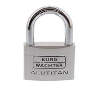 Burg-WÄCHTER, Lucchetto 9,5 mm spessore arco, 2 chiavi, in alluminio titan 770 60 SB